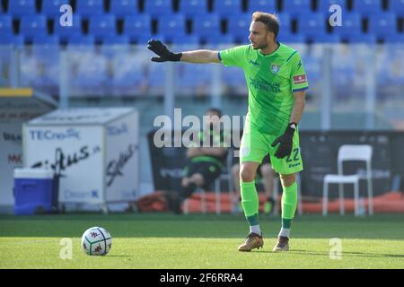 Frosinone, Italy. 02nd Apr, 2021. Francesco Bardi player of Frosinone, during the match of the Italian Serie B championship between Frosinone vs Reggiana final result 0-0, match played at the Benito Stirpe stadium in Frosinone. Italy, April 02, 2021. (Photo by Vincenzo Izzo/Sipa USA) Credit: Sipa USA/Alamy Live News Stock Photo