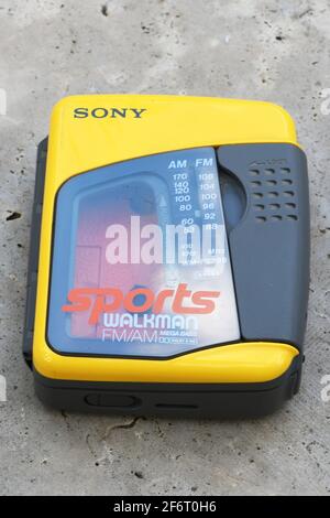 Sony walkman, Retro Used Stock Photo