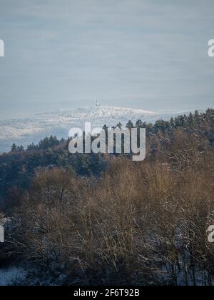 A beautiful picture of the Feldbergturm, Grosser Feldberg near Frankfurt am Main , an intresting photo Stock Photo