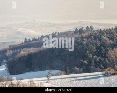 A beautiful picture of the Feldbergturm, Grosser Feldberg near Frankfurt am Main , an intresting photo Stock Photo