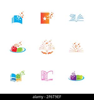 Digital book logo technology vector icon design Stock Vector