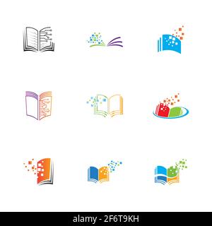 Digital book logo technology vector icon design Stock Vector