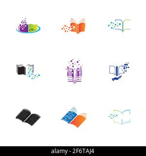 Digital book logo technology vector icon design Stock Vector