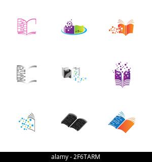 Digital book logo technology vector icon design Stock Vector