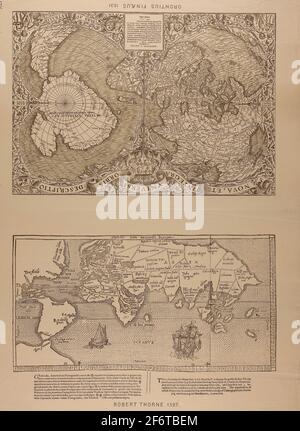 Orontius Finaeus 1531 Reprinted 1889 Unknown Artist English 19th   Author Robert Thorne Orontius Finaeus 1531 Reprinted 1889 Unknown Artist English 19th Century After A Map By Robert Thorne English Active 2f6tbem 