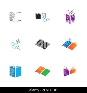 Digital book logo technology vector icon design Stock Vector