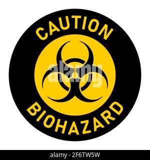 Biohazard Symbol Contamination Epidemic Stylized Grunge Sticker