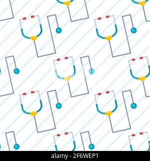 stethoscope seamless pattern vector illustration Stock Vector