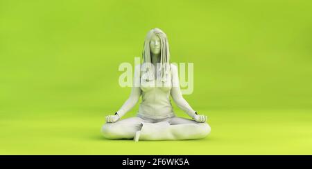 Zen State with Peaceful Calm Mind Business Concept Stock Photo