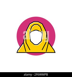 arabic people symbol illustration, muslim people islamic icon Stock Vector