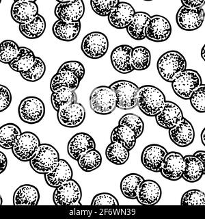 Bacterium seamless pattern in realistic sketch stile. Hand drawn medical  background. Vector illustration Stock Vector Image & Art - Alamy