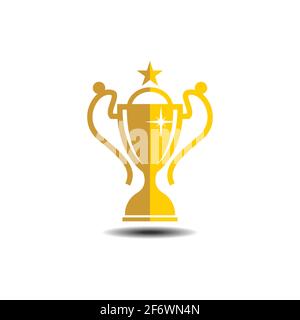 vector trophy icon, trophy illustration template logo web app Stock Vector