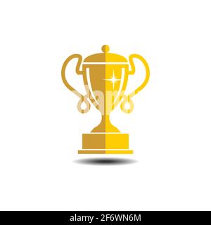 vector trophy icon, trophy illustration template logo web app Stock Vector