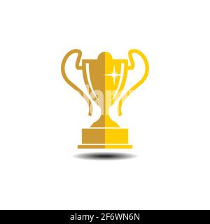 vector trophy icon, trophy illustration template logo web app Stock Vector