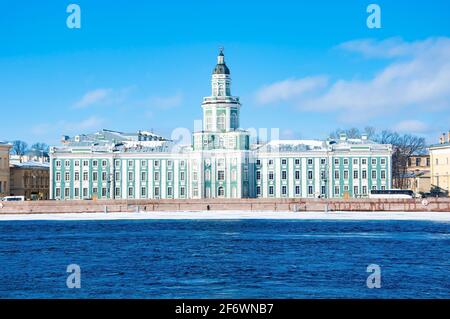 Kunstkamera St. Petersburg. Museum on the Neva River in Russia Stock Photo