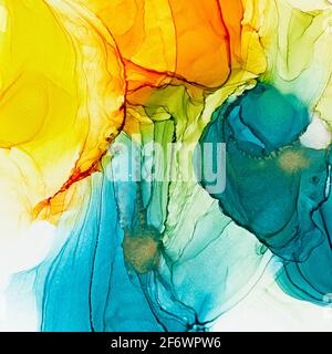 Alcohol ink Technique with metallic flecks. Moderm Abstract artwork. Trendy  wallpaper. Mixing acrylic paints. Contemporary fluid art Stock Photo - Alamy