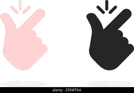set of snap finger like easy icon Stock Vector