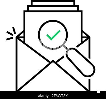 black thin line letter like assessment result Stock Vector