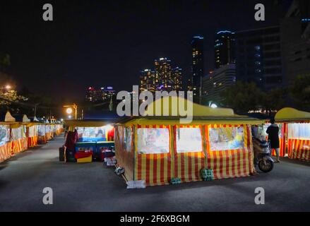 Light Festival in haeundae, Busan , South Korea, Asia. Stock Photo