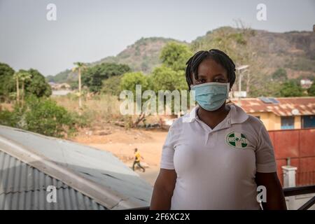 Mafaray, Sierra Leone. 01st Apr, 2021. Roseline Ansumana, a nurse and district manager, said they are doing everything possible to stop Ebola from reaching Sierra Leone.The latest Ebola outbreak in Guinea was declared in February 2021. Credit: SOPA Images Limited/Alamy Live News Stock Photo