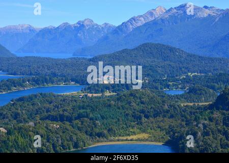 ARGENTINA-SAN CARLO DE BARILOCHE, Lakes region, of glacial origin and surrounded by the Andes mountain range Stock Photo