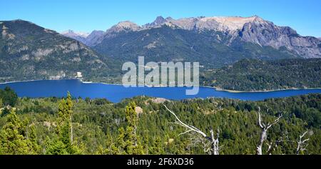 ARGENTINA-SAN CARLO DE BARILOCHE, Lakes region, of glacial origin and surrounded by the Andes mountain range Stock Photo