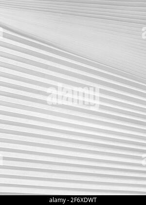 White window blinds with lines - abstract textile jalousie background Stock Photo