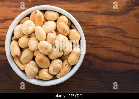 Roasted Peanuts in a Bowl Stock Photo