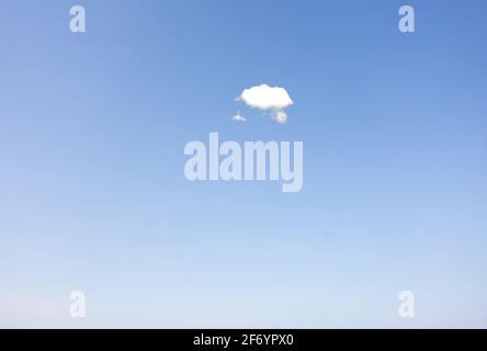 Clearly sky and minimal sky with small clouds Stock Photo