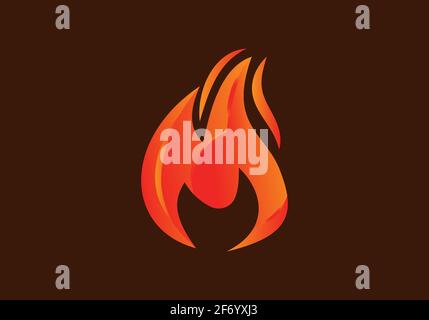 Fire flame vector Icon illustration design template Stock Vector