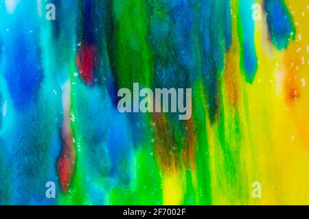 Colorful flowing oil painting abstract visual Stock Photo