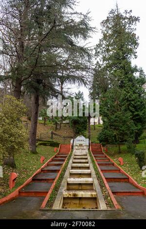 Termal, Yalova - Turkey - January 26 2021: Termal hot springs and thermal baths town Stock Photo