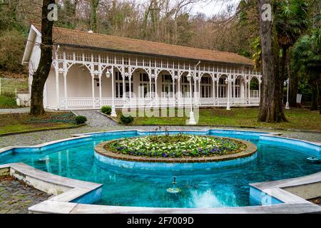 Termal, Yalova - Turkey - January 26 2021: Termal hot springs and thermal baths town Stock Photo