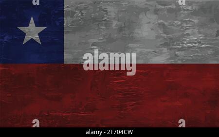 Syria flag with waving grunge texture. Vector background. Stock Vector