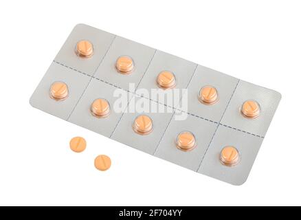 Prescription medicine tablets in blister pack Stock Photo