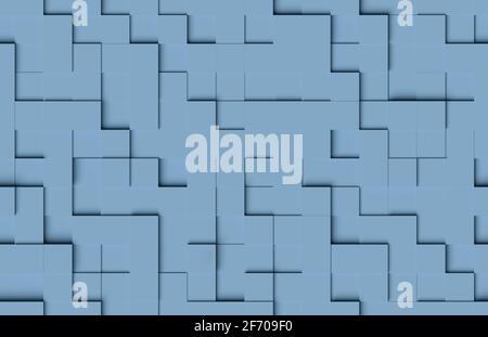 Blue cubic shapes background. 3d illustration Stock Photo - Alamy
