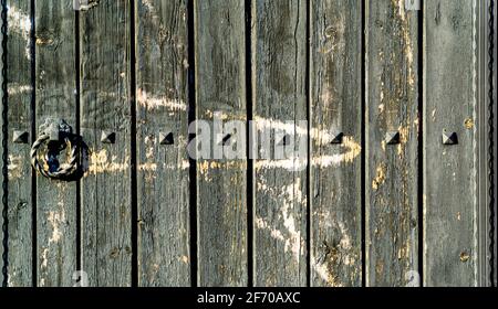 Old wooden door background photo Stock Photo