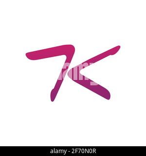 Letter K logo icon design template elements Stock Vector