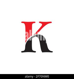 Letter K logo icon design template elements Stock Vector