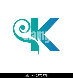 Letter K logo icon design template elements Stock Vector