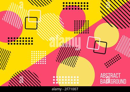 abstract flat geometric template vector illustration background Stock Vector