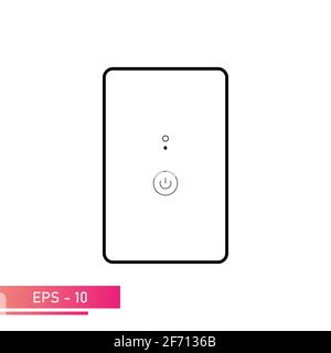 Icon, uninterruptible power supply unit for electronics. On a white background. Flat vector illustration. Stock Vector