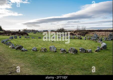 Beaghmore Stone Circles County Tyrone, Northern Ireland Stock Photo