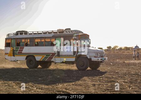 Ethiopian refugees migrated to Sudan and live in refugee camp Stock Photo