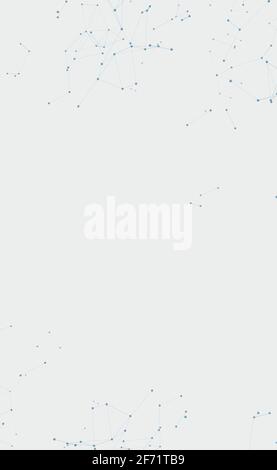 White background of dots and lines - Vector illustration Stock Vector