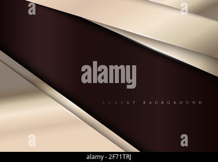 Elegant metallic template background with diagonal golden stripes luxury style. Vector illustration Stock Vector