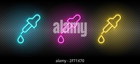 Telephone vector neon icon set Stock Vector