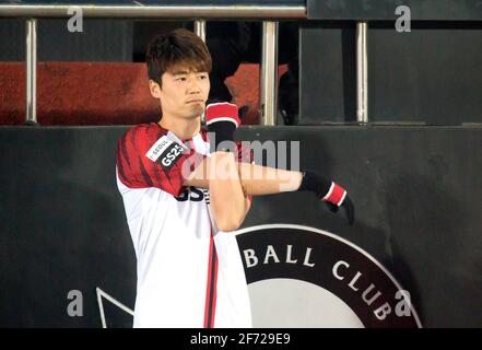 Seoul, South Korea. 10th Mar, 2021. Ki Sung-Yueng (FC Seoul), Mar 10, 2021 - Football/Soccer : The 3rd round of the 2021 K League 1 soccer match between Seongnam FC 1-0 FC Seoul at Tancheon Sports Complex in Seongnam, south of Seoul, South Korea. Credit: Lee Jae-Won/AFLO/Alamy Live News Stock Photo