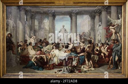 Romans during the Decadence (1847) by Thomas Couture (1815-1879) Stock Photo