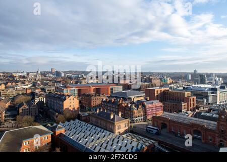 Nottingham City, viewed from the roof of the Unity Square development. Nottinghamshire England UK Stock Photo